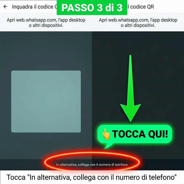 Passo 3: In alternativa, collega con numero
